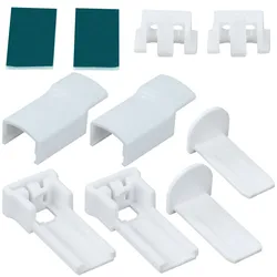 EXKLUSIV HEIMTEXTIL Ersatzteile 2x Klemmträgerset + 2x Klebepads für Plissee verspannt ohne Bohren