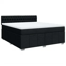 vidaXL Boxspringbett mit Matratze Schwarz 180x200 cm Stoff