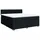 vidaXL Boxspringbett mit Matratze Schwarz 180x200 cm Stoff