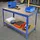MONSTER SHOP Werkbank Metall 120x90x60 cm blau
