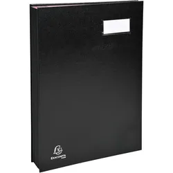 Exacompta 24241E 5x Unterschriftenmappe Direktion, 24 Fächer, 24x32cm - Schwarz