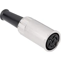 BKL Electronic 0202010 DIN-Rundsteckverbinder Buchse, gerade Polzahl: 5 Silber