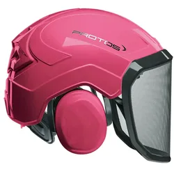 Forstschutzhelm "Integral Forest" grobes Visier G16 - pink
