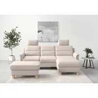 Ecksofa SIT & MORE "Farö L-Form" Sofas Gr. B/H/T: 234cm x 90cm x 168cm, Luxus-Microfaser Euphoria, Recamiere rechts, ohne Bettfunktion-ohne Bettkasten, grau (elephant) inklusive Federkern, wahlweise mit Bettfunktion und Bettkasten