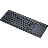 Renkforce MT-1006 Funk Tastatur, Touchpad Deutsch, QWERTZ Schwarz Integriertes Touchpad, Maustasten, Multimediatasten