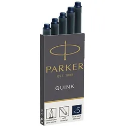 PARKER Quink Tintenpatrone schwarz-blau 5er