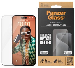 PanzerGlassTM UWF mit Applikator Display-Schutzglas für Apple iPhone 15 Pro Max