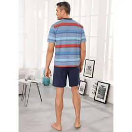 Sieh an! Shorty Pyjama blau/rot 52/54