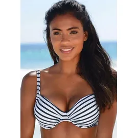 VENICE BEACH Bügel-Bikini-Top Damen weiß-marine-gestreift Gr.36 Cup B