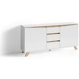 DC Living Sideboard Valentin 02 Weiß/Artisan Eiche Dekor