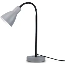 PACO HOME Tischleuchte "WILHELM", grau (grau, schwarz), H: 43,2cm, Lampen, mit kompatiblen Dimmer und Leuchtmittel, Schreibtischlampe