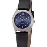 REGENT Damen Armbanduhr Analog Lederarmband schwarz URF1439