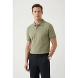 FYNCH-HATTON Poloshirt FYNCH-HATTON, Herren, Gr. XL, pistachio, Web, Obermaterial: 100% Baumwolle, unifarben, regular fit normal, ohne Ausschnitt, Shirts, regular fit Passform, 2-Knopf-Kragen, aus reiner Baumwolle