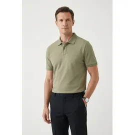 FYNCH-HATTON Poloshirt FYNCH-HATTON, Herren, Gr. XL, pistachio, Web, Obermaterial: 100% Baumwolle, unifarben, regular fit normal, ohne Ausschnitt, Shirts, regular fit Passform, 2-Knopf-Kragen, aus reiner Baumwolle
