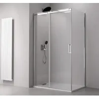 Polysan s.r.o. Komplettdusche THRON ROUND Rechteckige Duschkabine 1600x800 mm, runde Rollen, BxT: 160x80 cm, Polysan-TL1680-5005-SET