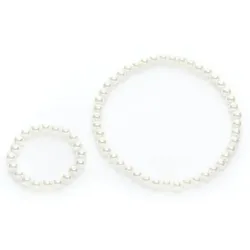 Schmuck-Set Perlen, creme
