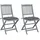 vidaXL Klappbare Gartenstühle 22,1 x 43,8 x 91 cm braun 2 St.