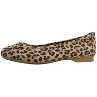Jana Damen Ballerinas Elegant Vegan, Mehrfarbig (Leopard), 37 EU