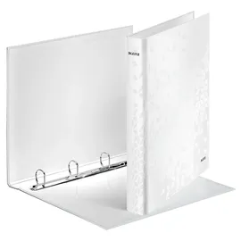 Leitz WOW A4 Ringordner mit 4 Ringen 25 mm glänzend weiß