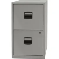 BISLEY Home PFA 2 Hängeregistraturschrank silber 2 Schubladen 41,3 x 40,0 x 67,2 cm