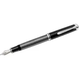 Pelikan Souverän M805 Stresemann Kolbenfüller schwarz/anthrazit/silber F (fein)