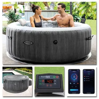 Intex PureSpa Bubble GreyWood XXL Deluxe 216 x 71 cm grau 28442