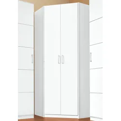 Eckkleiderschrank PRIESS "Bilbao", weiß, H:193cm T:54cm, Schränke, mit 3 verschiedenen Fronten