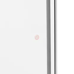 physa Friseurspiegel - LED-Beleuchtung - extra flach - achteckig - silbern - 180 x 70 cm