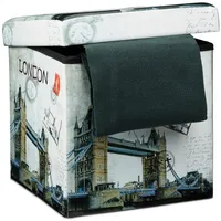 Relaxdays Sitzhocker mit Stauraum Trendmotiv