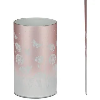 Formano Nachttischlampe Blumenwiese, Mit Timerfunktion, Rosa, Motiv: Blumenwiese rosa
