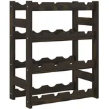 vidaXL Weinregal 16 Flaschen 4 Ablagen Schwarz
