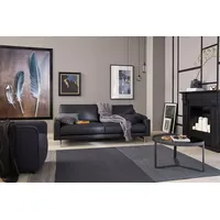 Creation BY ROLF BENZ 2-Sitzer CR.450, Designsofa, Loungesofa, bequem und elegant, Armlehne niedrig, Fuß chromfarben glänzend, Breite 164 cm blau|schwarz