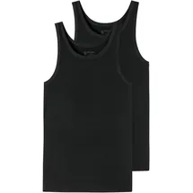 SCHIESSER Unterhemd 2er Pack 176038/000, Schwarz | Gr.: 6