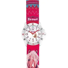 Scout 280378071 30mm Kunststoffgehäuse rosa Silikonarmband rot