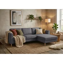 Home Affaire Eckcouch Polyester 2-Sitzer Grau
