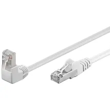 goobay Patchkabel 90° gewinkelt, F/UTP weiß