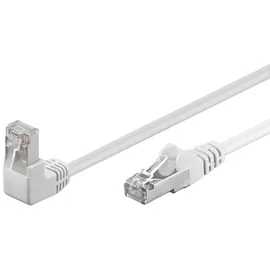 goobay Patchkabel 90° gewinkelt, F/UTP weiß