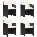 vidaXL Gartenstuhl 58,7 x 68,5 x 56,4 cm schwarz 4 St.