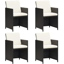 vidaXL Gartenstuhl 58,7 x 68,5 x 56,4 cm schwarz 4 St.