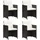 vidaXL Gartenstuhl 58,7 x 68,5 x 56,4 cm schwarz 4 St.