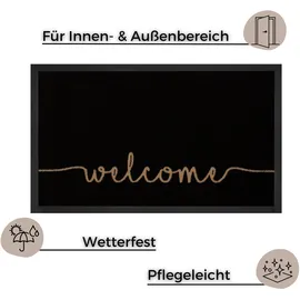 HANSE HOME 103796-45X75 Teppich Drinnen Bodenmatte Rechteck Polyamid schwarz