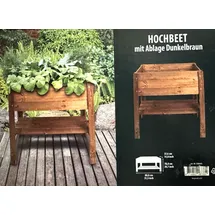 Pflanzen Kölle Hochbeet mit Ablage 80,5 x 40 x 78 cm Braun