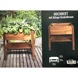 Pflanzen Kölle Hochbeet mit Ablage 80,5 x 40 x 78 cm Braun