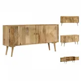 vidaXL Sideboard Mango Massivholz 110x30x60 cm