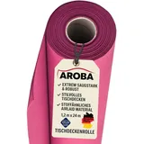 AROBA 2X Airlaid Papiertischdecken Rolle 1,2 x 24 m - Einweg Tischtuch - Stoffähnliche Premium Tischdekoration - Robust & Hoch saugfähig - Für Catering, Events, Hochzeit, Hotel & Party - Fuchsia