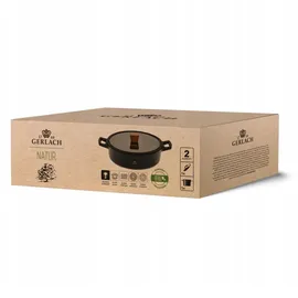 Gerlach Topf Keramik-Kochtopf Induktion Induktiontopf Kochgeschirr Induktionsgeeignet 28 cm, Schwarz