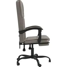 vidaXL Bürostuhl mit Liegefunktion Polyester Taupe