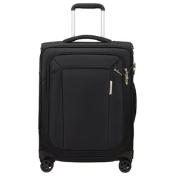 Weichgepäck-Trolley SAMSONITE "RESPARK 55", Gr. B/H/T: 40cm x 55cm x 20cm 43 l, schwarz (ozone schwarz), Recycle-Polyester, Polyurethan, modisch, Koffer, Trolley, Reisegepäck Handgepäck Weichschalenkoffer TSA-Zahlenschloss