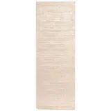 tesso living Kurzflor Laufer Flur Wohnzimmer Beige 80 x 300 cm - Moderner Wohnzimmerteppich mit Antirutschunterlage