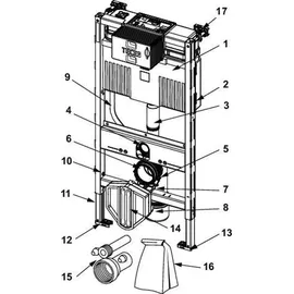 TECE profil WC-Modul mit Uni-Spülkasten, Bauhöhe 980mm 9300322